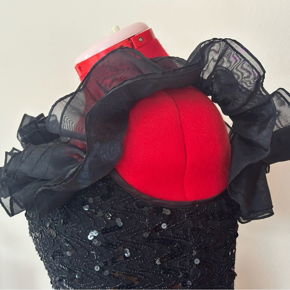 Rampage Black Strapless Dress with Sequins - Picture 3 of 9